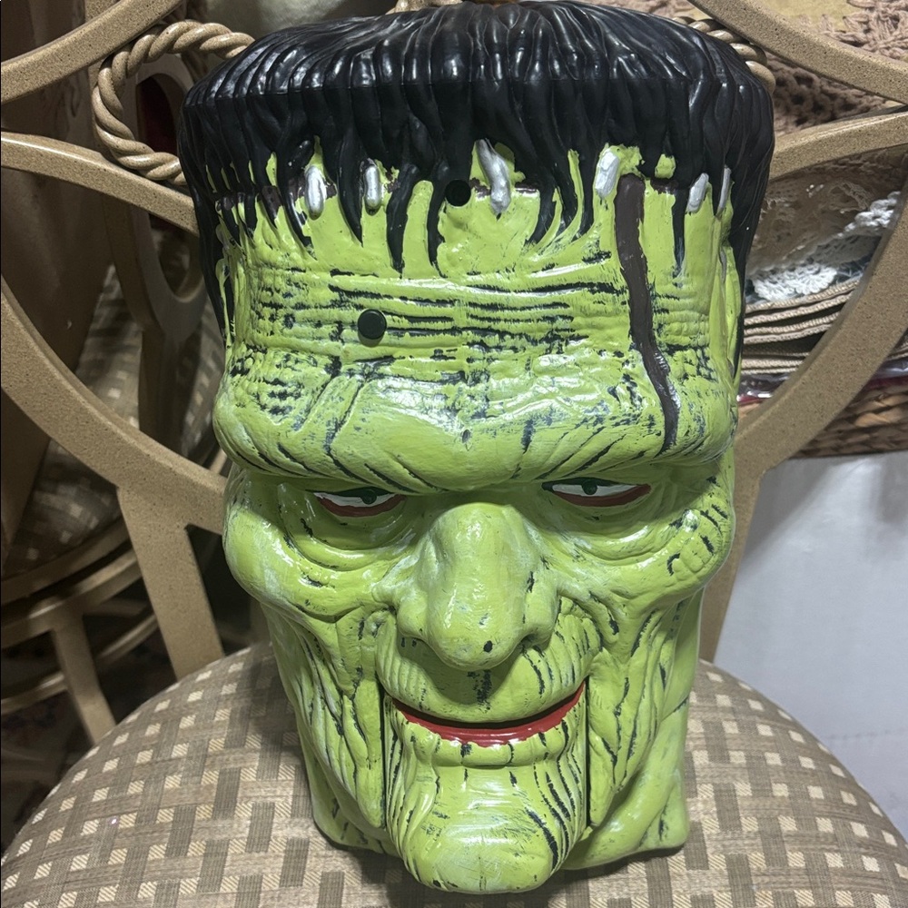 Green Frankenstein Head Face